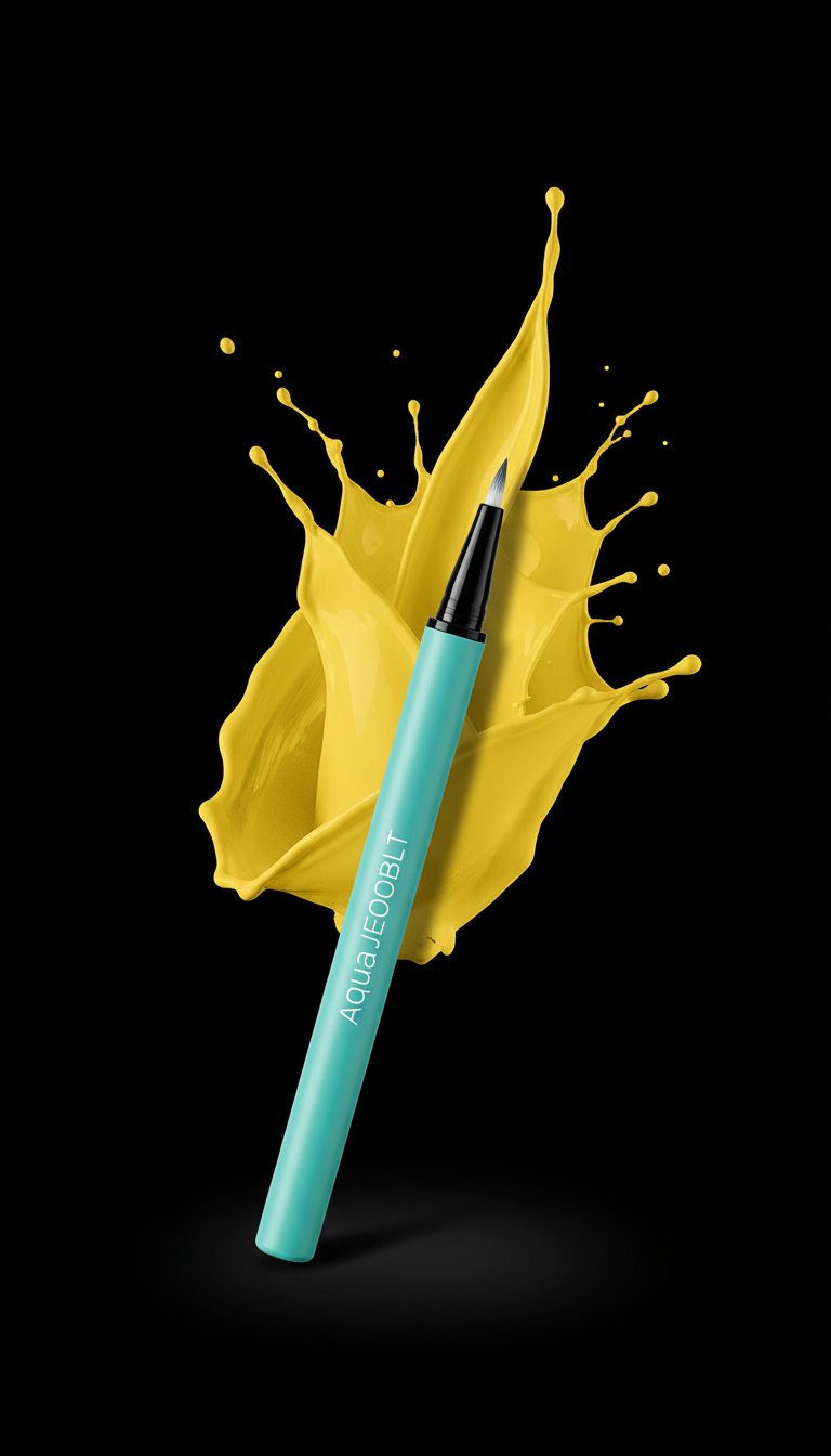 Graphic Liner in Electric Aqua