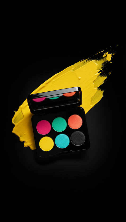 Pressed Powder Palette with Neon Shades